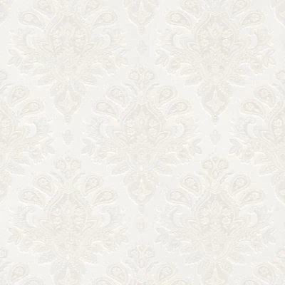 GoodHome Abeli White Russian Damask Metallic Effect Textured Wallpaper 6 GoodHome Abeli White Russian Damask Metallic Effect Textured Wallpaper - Image 4