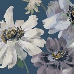 GoodHome Amazo Blue Floral Textured Wallpaper -Goodhome goodhome amazo blue floral textured wallpaper5059340408491 37c