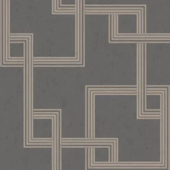 Goodhome -Goodhome goodhome amfi grey geometric metallic effect textured wallpaper5059340408538 02c