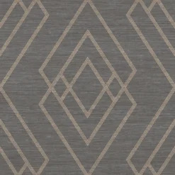 Goodhome -Goodhome goodhome andal grey geometric metallic effect textured wallpaper5059340408569 02c