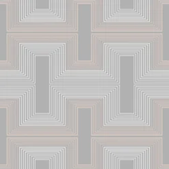 Goodhome -Goodhome goodhome anor light grey geometric metallic effect textured wallpaper5059340408590 02c