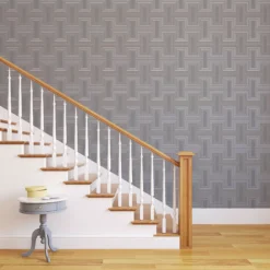 GoodHome Anor Light Grey Geometric Metallic Effect Textured Wallpaper -Goodhome goodhome anor light grey geometric metallic effect textured wallpaper5059340408590 21i