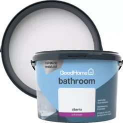 GoodHome Bathroom Alberta Soft Sheen Emulsion Paint, 2.5L