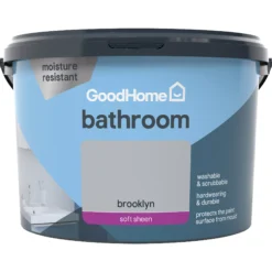 GoodHome Bathroom Brooklyn Soft Sheen Emulsion Paint, 2.5L -Goodhome goodhome bathroom brooklyn soft sheen emulsion paint 2 5l3663602591269 02c