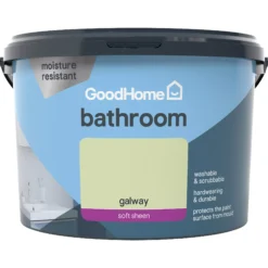 GoodHome Bathroom Galway Soft Sheen Emulsion Paint, 2.5L -Goodhome goodhome bathroom galway soft sheen emulsion paint 2 5l3663602592334 02c