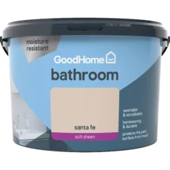 GoodHome Bathroom Santa Fe Soft Sheen Emulsion Paint, 2.5L -Goodhome goodhome bathroom santa fe soft sheen emulsion paint 2 5l3663602591221 02c