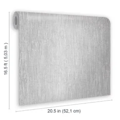 GoodHome Bloxholm Grey Striped Silver Effect Textured Wallpaper -Goodhome goodhome bloxholm grey striped silver effect textured wallpaper5059340410579 02t