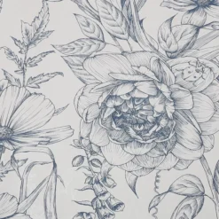 GoodHome Carnanton Navy Floral Metallic Effect Smooth Wallpaper -Goodhome goodhome carnanton navy floral metallic effect smooth wallpaper5059340410593 37c