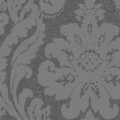 GoodHome Chalfont Charcoal Damask Glitter Effect Textured Wallpaper -Goodhome goodhome chalfont charcoal damask glitter effect textured wallpaper5059340410708 37c