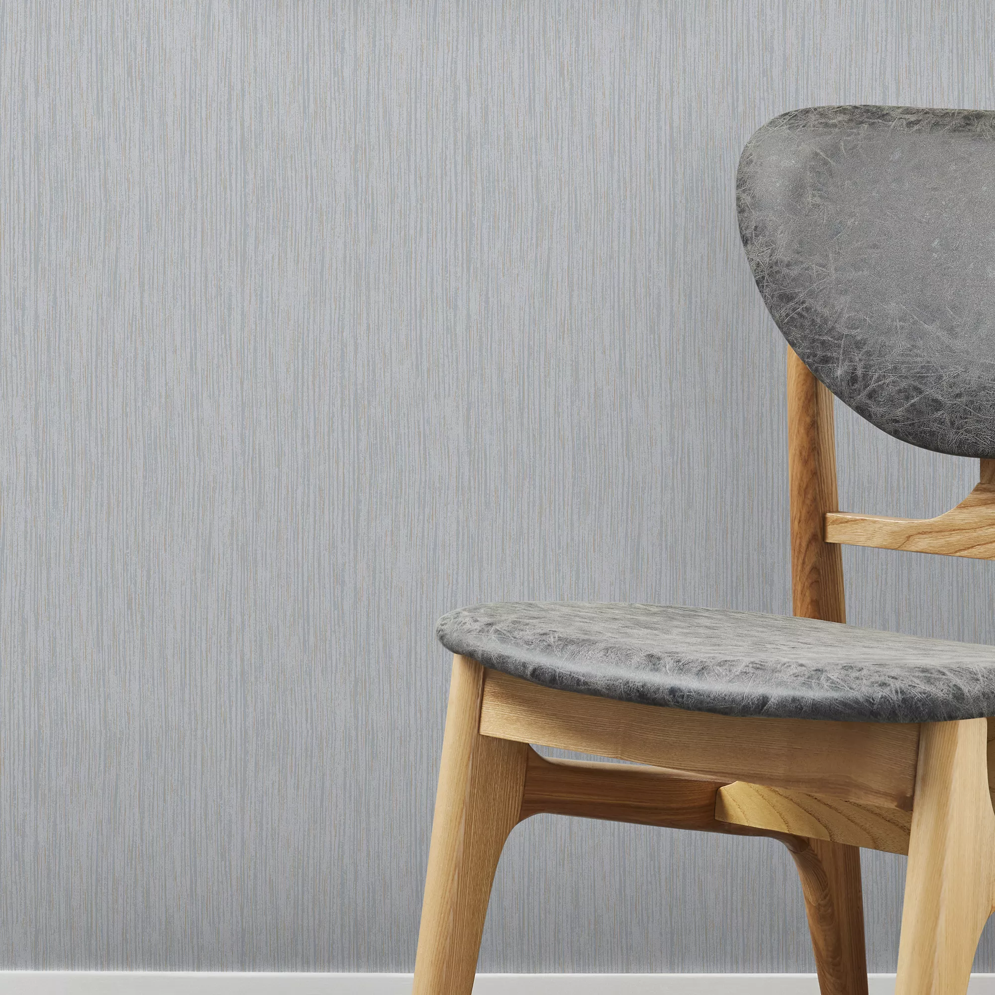 GoodHome Ciral Light Grey Striped Metallic Effect Textured Wallpaper 6 GoodHome Ciral Light Grey Striped Metallic Effect Textured Wallpaper - Image 4