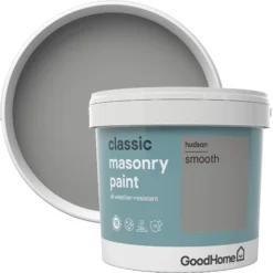 GoodHome Classic Hudson Smooth Matt Masonry Paint, 5L -Goodhome goodhome classic hudson smooth matt masonry paint 5l3663602521020 37c