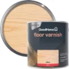 GoodHome Clear Gloss Floor Wood Varnish, 2.5L 2 GoodHome Clear Gloss Floor Wood Varnish, 2.5L -Goodhome goodhome clear gloss floor wood varnish 2 5l5059340486949 21c