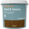 GoodHome Colour It Dark Oak Matt Fence & Shed Stain, 9L
