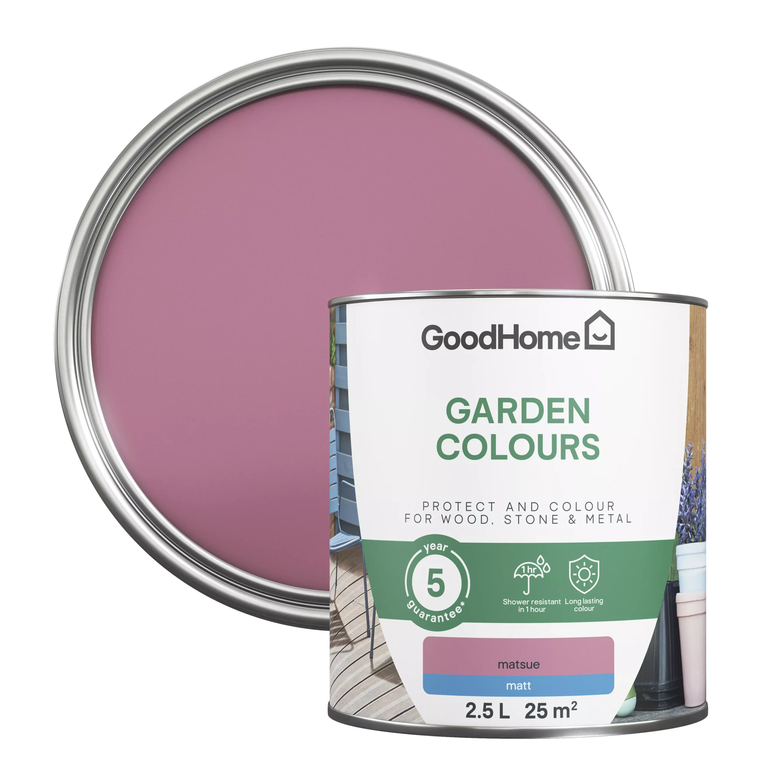 GoodHome Colour It Matsue Matt Multi-surface Paint, 2.5L 3 GoodHome Colour It Matsue Matt Multi-surface Paint, 2.5L