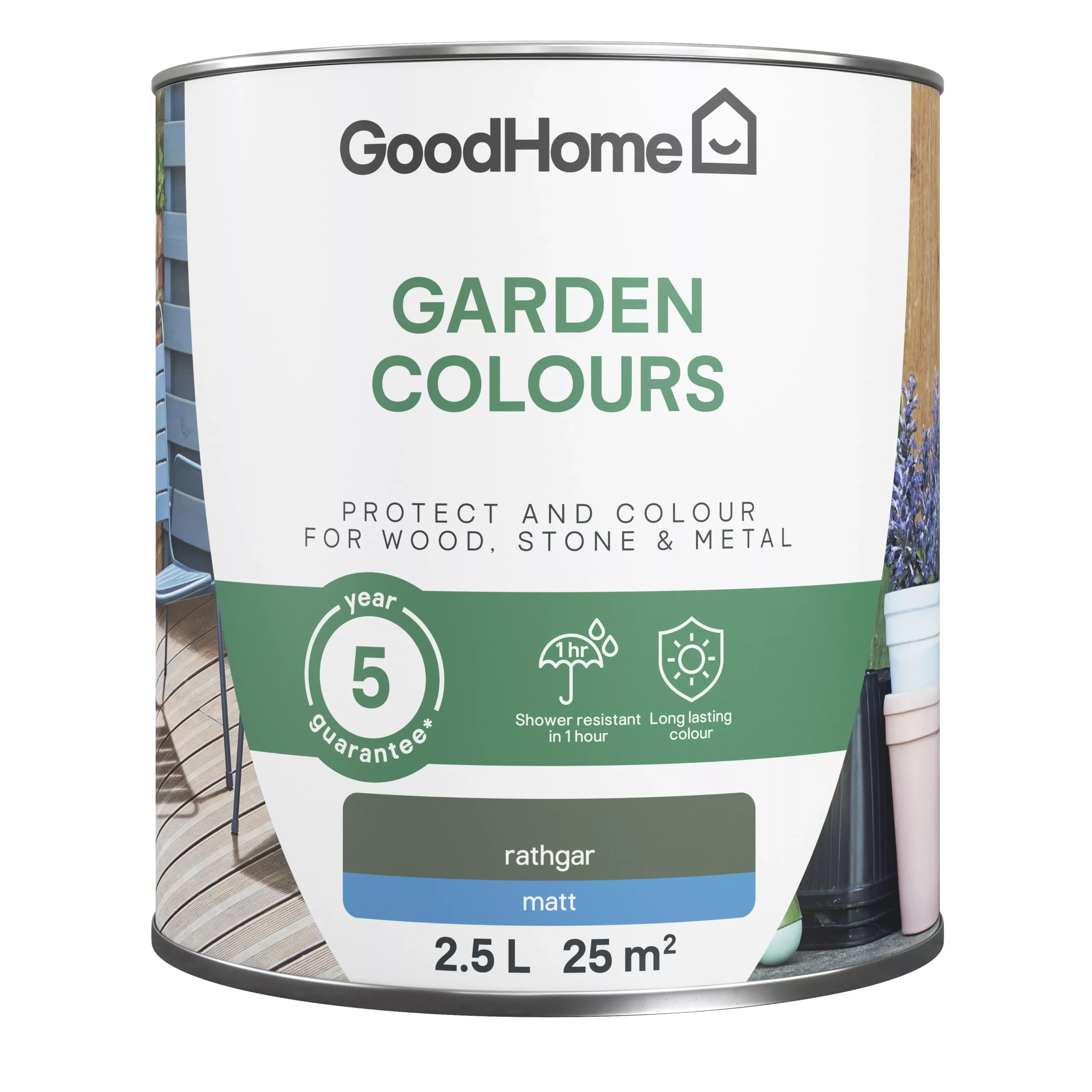 GoodHome Colour It Rathgar Matt Multi-surface Paint, 2.5L 4 GoodHome Colour It Rathgar Matt Multi-surface Paint, 2.5L - Image 2