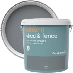 GoodHome Colour It Tulsa Matt Fence & Shed Stain, 9L -Goodhome goodhome colour it tulsa matt fence shed stain 9l5036581089245 37c