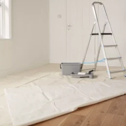 GoodHome Cotton Dust Sheet, (L)4m, (W)3m 8 GoodHome Cotton Dust Sheet, (L)4m, (W)3m -Goodhome goodhome cotton dust sheet l 4m w 3m5059340015309 31i