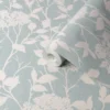 GoodHome Danesfield Blue Leaves Smooth Wallpaper -Goodhome goodhome danesfield blue leaves smooth wallpaper5059340410692 01c
