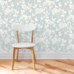 GoodHome Danesfield Blue Leaves Smooth Wallpaper -Goodhome goodhome danesfield blue leaves smooth wallpaper5059340410692 20i
