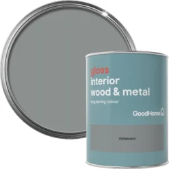 GoodHome Delaware Gloss Metal & Wood Paint, 750ml