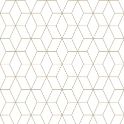 GoodHome Donnington Cream Geometric Metallic Effect Smooth Wallpaper -Goodhome goodhome donnington cream geometric metallic effect smooth wallpaper5059340410340 02c