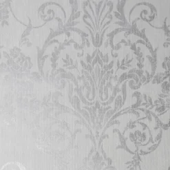 GoodHome Dovenby Grey Damask Silver Effect Textured Wallpaper -Goodhome goodhome dovenby grey damask silver effect textured wallpaper5059340410500 37c