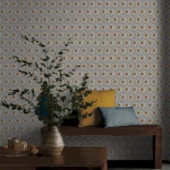 GoodHome Draba Multicolour Art Deco Metallic Effect Textured Wallpaper -Goodhome goodhome draba multicolour art deco metallic effect textured wallpaper3663602561088 01i bq