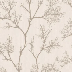 GoodHome Drave Beige Tree Glitter Effect Textured Wallpaper -Goodhome goodhome drave beige tree glitter effect textured wallpaper3663602560159 36c