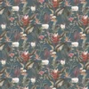 GoodHome Druzy Blue Tropical Leaves Textured Wallpaper