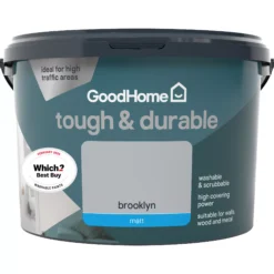 GoodHome Durable Brooklyn Matt Emulsion Paint, 2.5L -Goodhome goodhome durable brooklyn matt emulsion paint 2 5l3663602409885 02c