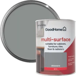 GoodHome Durable Delaware Gloss Multi-surface Paint, 750ml