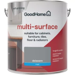 GoodHome Durable Delaware Matt Multi-surface Paint, 2L -Goodhome goodhome durable delaware matt multi surface paint 2l3663602586098 02c