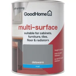 GoodHome Durable Delaware Matt Multi-surface Paint, 750ml -Goodhome goodhome durable delaware matt multi surface paint 750ml3663602585633 02c