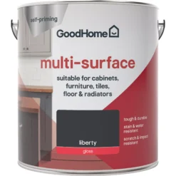 GoodHome Durable Liberty Gloss Multi-surface Paint, 2L -Goodhome goodhome durable liberty gloss multi surface paint 2l3663602586074 02c