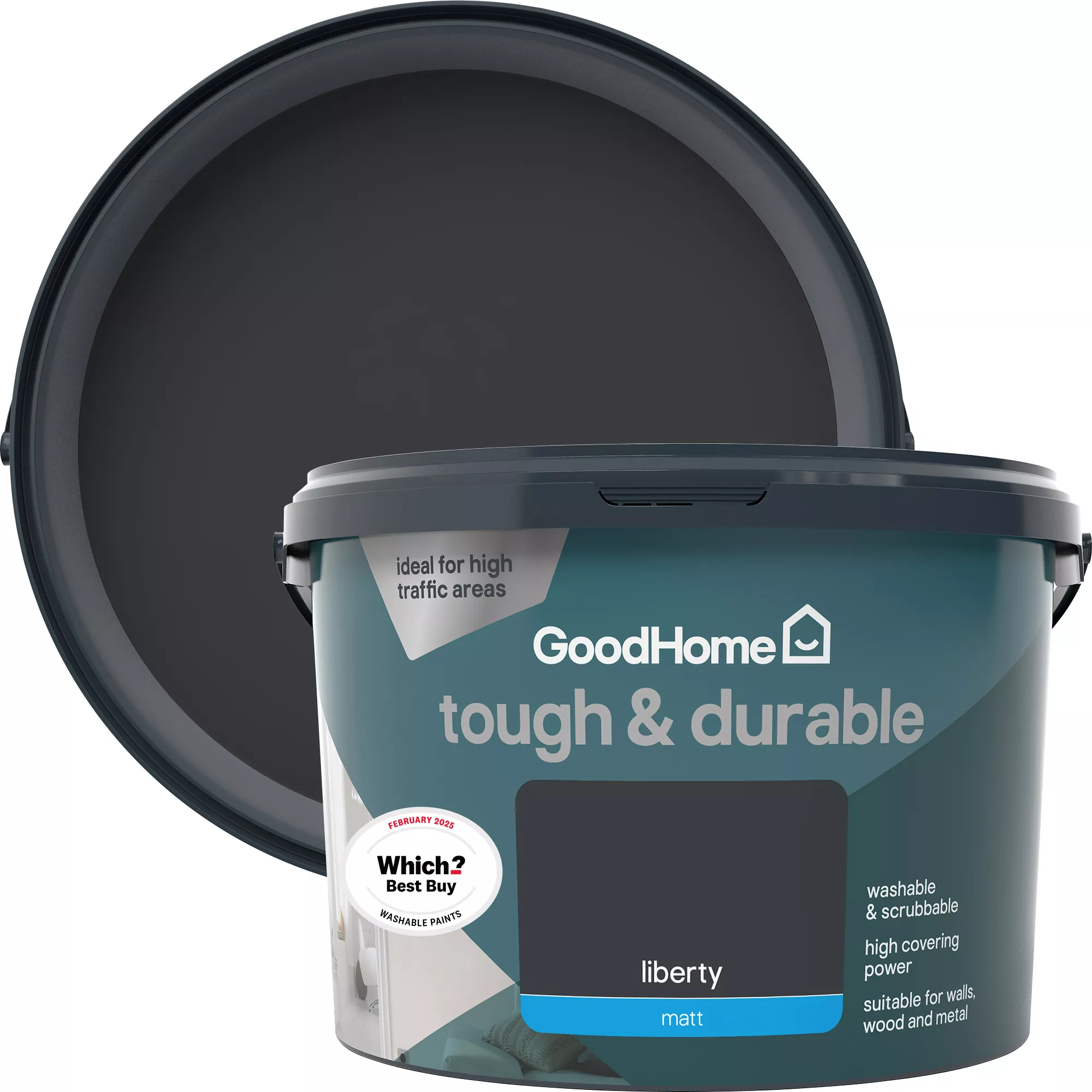 GoodHome Durable Liberty Matt Emulsion Paint, 2.5L 3 GoodHome Durable Liberty Matt Emulsion Paint, 2.5L