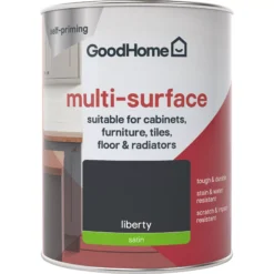 GoodHome Durable Liberty Satin Multi-surface Paint, 750ml -Goodhome goodhome durable liberty satin multi surface paint 750ml3663602585749 02c