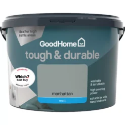 GoodHome Durable Manhattan Matt Emulsion Paint, 2.5L -Goodhome goodhome durable manhattan matt emulsion paint 2 5l3663602408642 02c