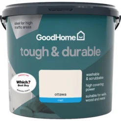 GoodHome Durable Ottawa Matt Emulsion Paint, 5L -Goodhome goodhome durable ottawa matt emulsion paint 5l3663602413370 02c