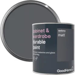 GoodHome Durable Sedona Matt Cabinet & Wardrobe Paint, 750ml -Goodhome goodhome durable sedona matt cabinet wardrobe paint 750ml3663602583158 02bq