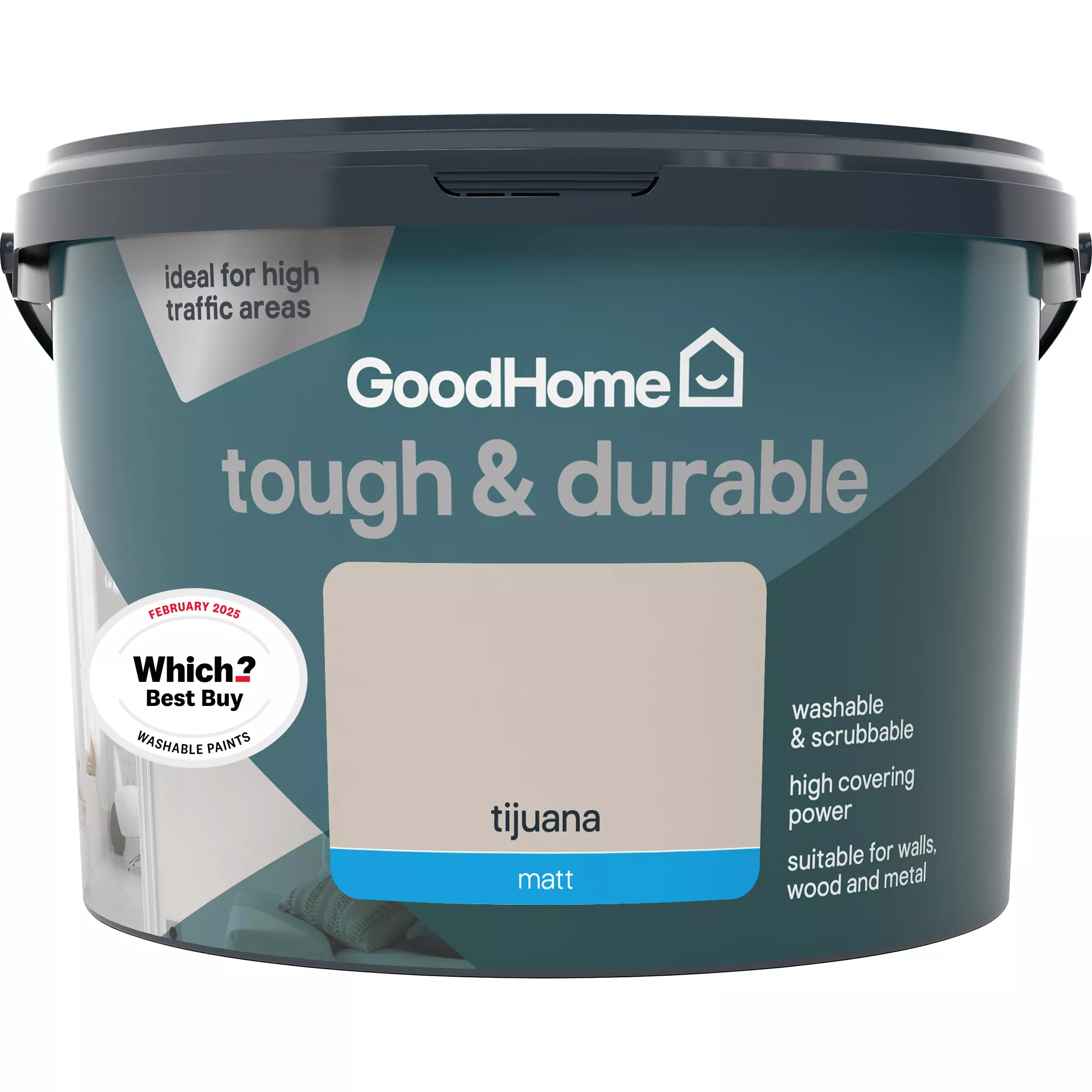 GoodHome Durable Tijuana Matt Emulsion Paint, 2.5L 5 GoodHome Durable Tijuana Matt Emulsion Paint, 2.5L - Image 3