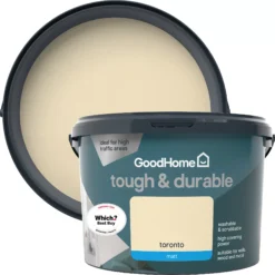 GoodHome Durable Toronto Matt Emulsion Paint, 2.5L
