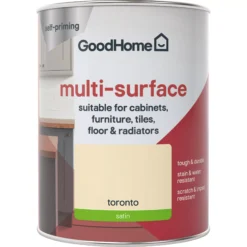 GoodHome Durable Toronto Satin Multi-surface Paint, 750ml 8 GoodHome Durable Toronto Satin Multi-surface Paint, 750ml -Goodhome goodhome durable toronto satin multi surface paint 750ml3663602585770 02c