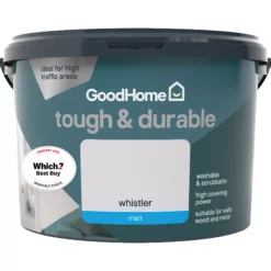 GoodHome Durable Whistler Matt Emulsion Paint, 2.5L -Goodhome goodhome durable whistler matt emulsion paint 2 5l3663602412700 02c