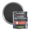 GoodHome Extreme Outdoor Black Satinwood Multi-surface Paint, 2.5L -Goodhome goodhome extreme outdoor black satinwood multi surface paint 2 5l5059340297088 21c