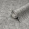 GoodHome Falcata Beige Checked Fabric Effect Smooth Wallpaper -Goodhome goodhome falcata beige checked fabric effect smooth wallpaper3663602562399 01c