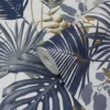 GoodHome Ferula Blue Tropical Leaves Textured Wallpaper -Goodhome goodhome ferula blue tropical leaves textured wallpaper3663602561446 36c bq