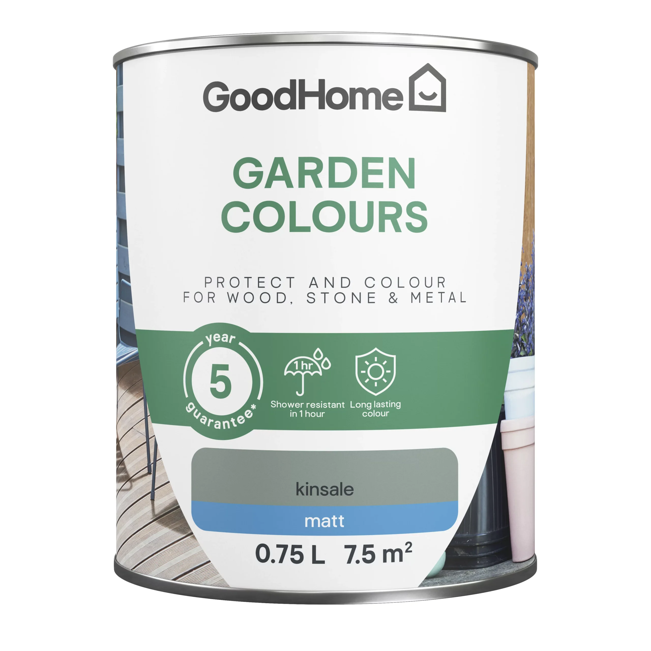 GoodHome Garden Colours Kinsale Matt Multi-surface Paint, 750ml 4 GoodHome Garden Colours Kinsale Matt Multi-surface Paint, 750ml - Image 2