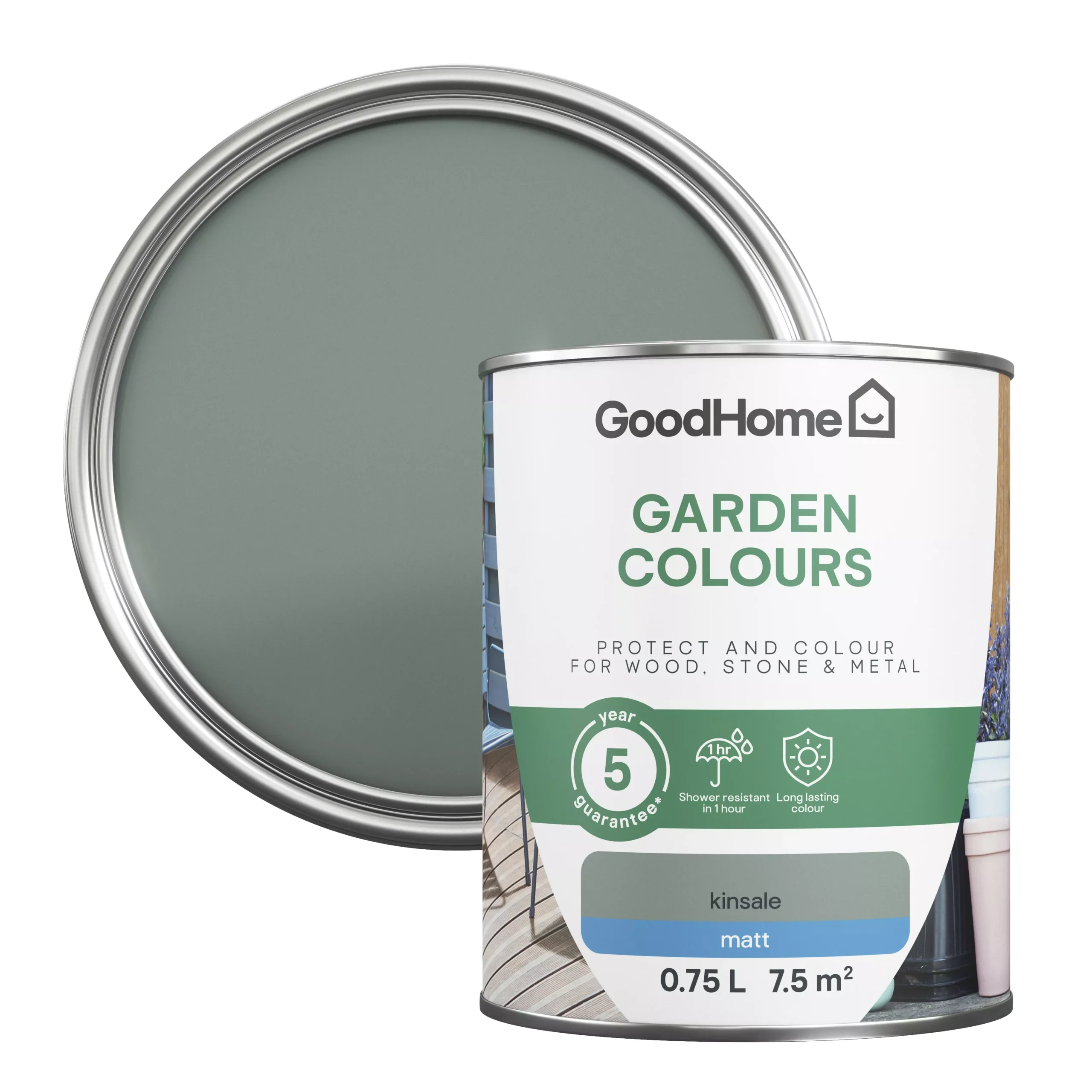 GoodHome Garden Colours Kinsale Matt Multi-surface Paint, 750ml 3 GoodHome Garden Colours Kinsale Matt Multi-surface Paint, 750ml