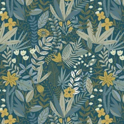 GoodHome Ghips Multicolour Naive Leaves Textured Wallpaper -Goodhome goodhome ghips multicolour naive leaves textured wallpaper5059340409283 37c