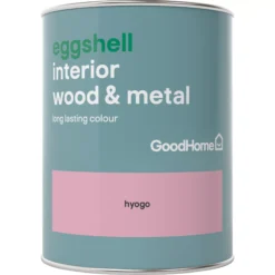 GoodHome Hyogo Eggshell Metal & Wood Paint, 750ml -Goodhome goodhome hyogo eggshell metal wood paint 750ml5036581059231 02c BQ